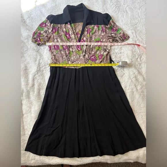 Romantic Classic 1940s Vintage Sexy VOLUP Large Cocktail Dress - Picture 7 of 13